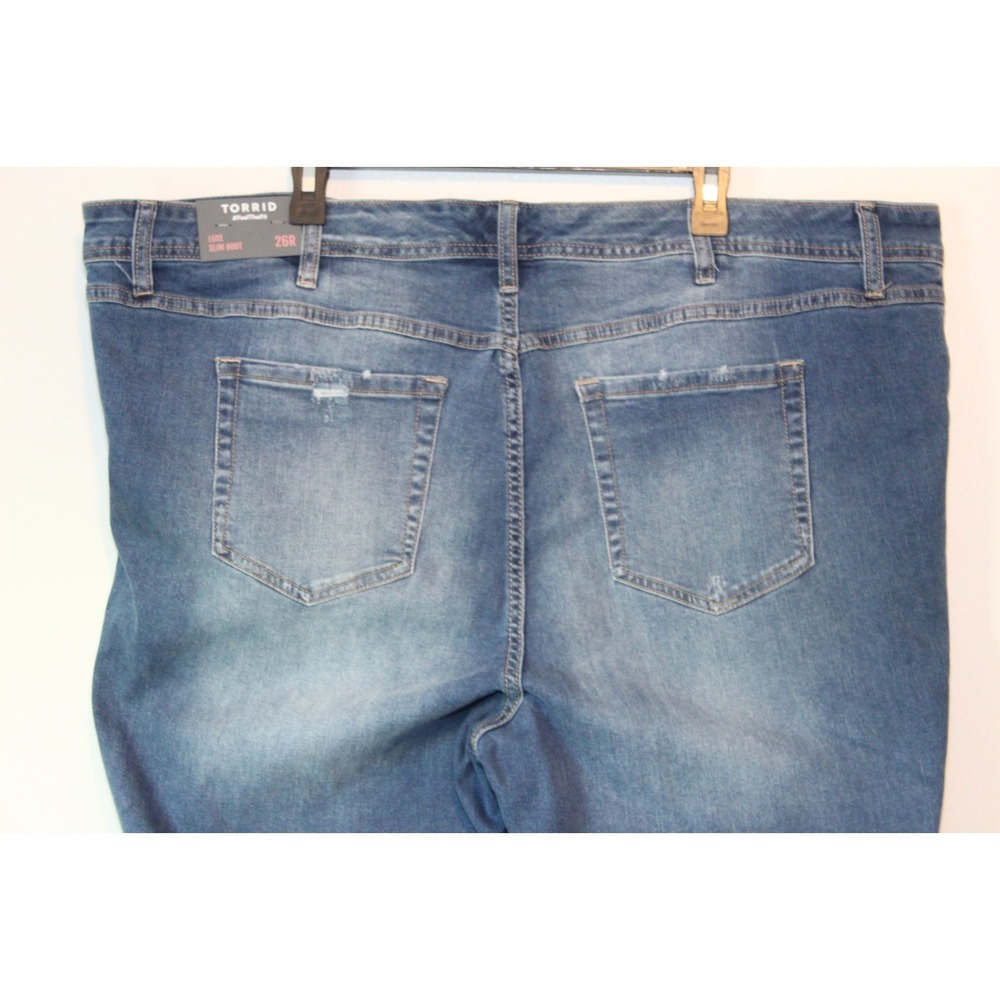 NWT Torrid Luxe Slim Boot Jeans Light Wash Super Stretch Denim Plus Size 26 - Picture 8 of 12
